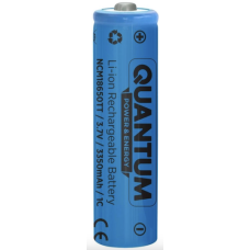 Акумулятор літій-іонний Quantum Li-ion ICR18650, 3350mAh, 0.5-1С з клемним виступом, 1шт/уп