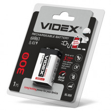 Акумулятор Videx 6HR61(крона)  300mAh bl (1/12/96)
