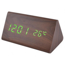 Настільний годинник VST-861-4-САЛАТНЕВИЙ USB/ET012 green (декоративний з датою та t)
