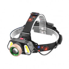 Ліхтар налобний Police WD124/RJ-5300-T6+2COB (2x18650, ЗУ 220V/12V, zoom, signal light) BOX