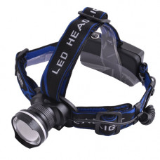 Ліхтар налобний Police XQ-24-T6 (2x18650, ЗП 12V/220V, signal light, zoom) BOX