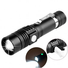 Ліхтар Police BL-8518-T6 (1x18650, micro USB, zoom, зажим)