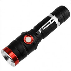 Ліхтар WD207/BL-739-L2/Т6 (1-режим) (micro USB, 1х18650, zoom, затискач) (1/50/100)