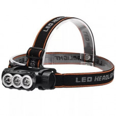 Ліхтар налобний SQ-813-3Lumen (ЗУ USB, вбудований акум.)