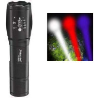 Ліхтар BL-1831-6-XPE (white+red+blue) (ЗУ USB, 1x18650, 3xААА, zoom) (1/30/120)