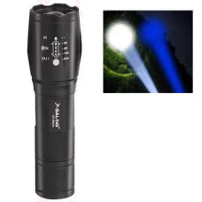 Ліхтар BL-1831-2-XPE (white+blue) (ЗУ USB, 1x18650, 3xААА, zoom) (1/30/120)