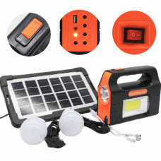 Портативна сонячна станція JA-2007 (ЗУ шнур 220V, power bank, Li-Ion акум., сонячна батарея) (1/20)