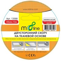 Скотч m8line 48мм*10 "ДвосторонняКлейка Стрічка на ТКАНЕВОЇ основі" (1/72) ШК/інд.етикетка
