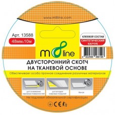 Скотч m8line 48мм*10 "ДвосторонняКлейка Стрічка на ТКАНЕВОЇ основі" (1/72) ШК/інд.етикетка