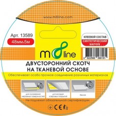 Скотч m8line 48мм*5м "Двостороння Клейка Стрічка на Тканинній основі" (1/72) ШК/інд.етикетка