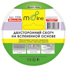 Скотч m8line "Спінена Двостороння Клейка Стрічка EVA 38*5м (1/84) ШК/інд.етик.