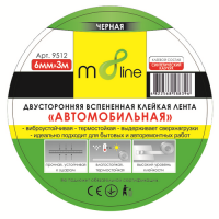 Скотч m8line "Автомобільна Спінена Двостороння Клейка Стрічка IXPE 6*3м (1/400) ШК/інд.етик.