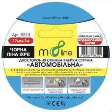 Скотч m8line "Автомобільна Спінена Двостороння Клейка Стрічка IXPE 12*3м (1/225) ШК/інд.етик.