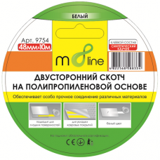 Скотч m8line 48мм*10м "Двостороння Клейка Стрічка на п/п основі" (1/72) ШК/інд.етикетка